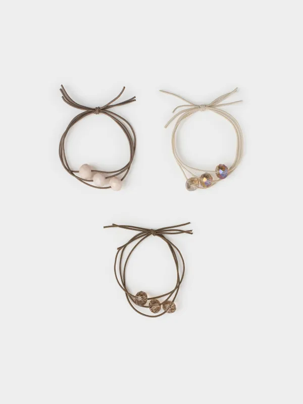 Шаш резеңкесі, 5 см, 3 дана, полиэстер/пластик, түрлі-түсті, Кристалдар, Gracile, image-0