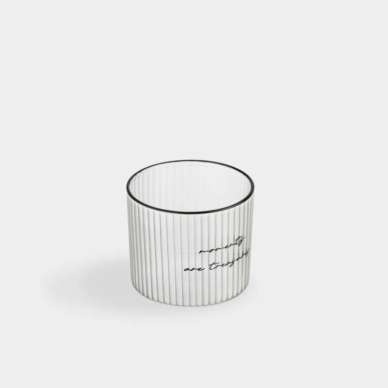 Стақан, 10 см, 420 мл, шыны Р, Moments are treasure, Ribby font, image-3