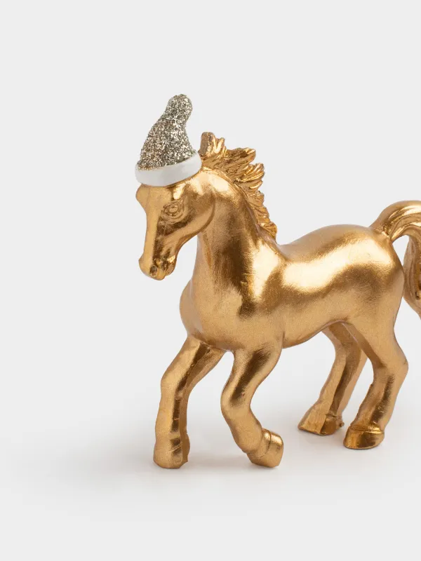 Статуэтка, 8 см, Лошадь в колпаке, Horse gold, image-1