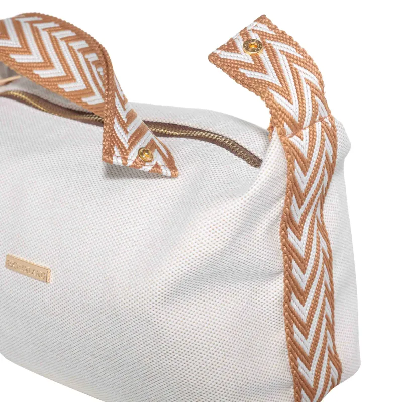 Косметика сөмкесі, 23х13 см, тұтқасы бар, полиэстер, сарғылт, Canvas, image-2