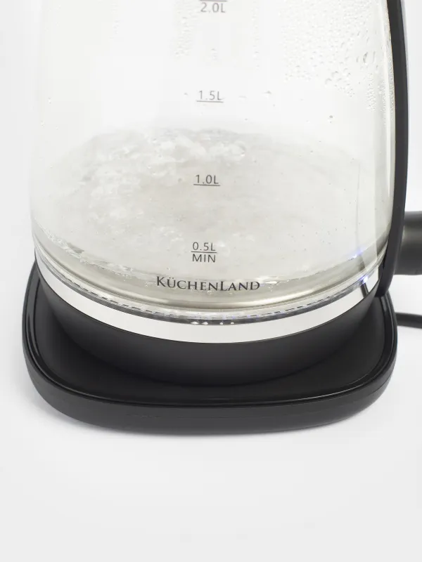 Шайнек, электрлі, 2 л, 1500 Вт, шыны/пластик, қара, Progress plus, image-4