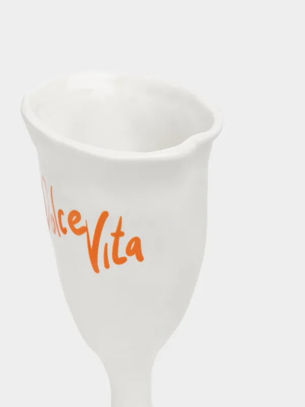 Шарап бокалы, 200 мл, керамика, сүт түстес, Dolce vita, image-1