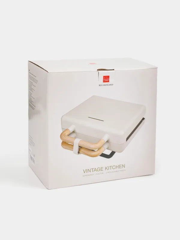 Супер пісіргіш, электр, 800 Вт, 2 ауыстырылатын панель, болат/пластик, сарғылт-қоңыр, Vintage kitchen, image-11