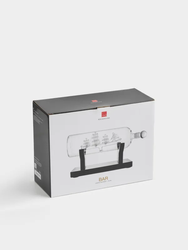 Графин, 750 мл, на подставке, стекло Б/дерево, Корабль, Bar, image-6