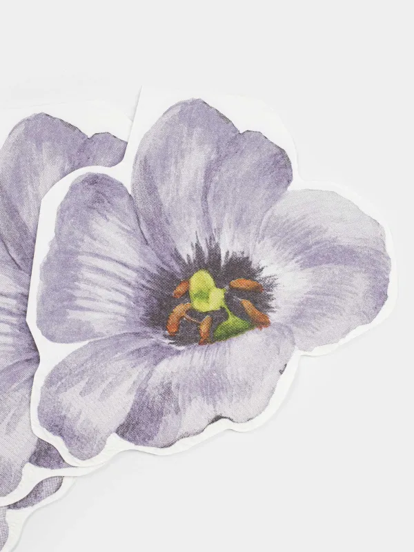 Қағаз майлықтар, 30х30 см, 20 дана, пішінді, күлгін, Гүл, Bloome, image-2