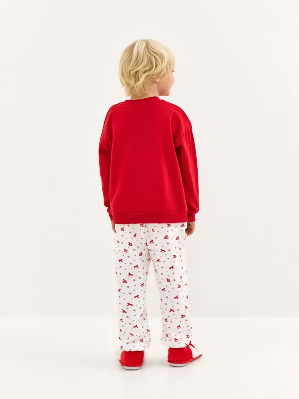 Комплект детский, домашний, р. 104 см, полиэстер/вискоза, красно-белый, Jodie-k, image-4