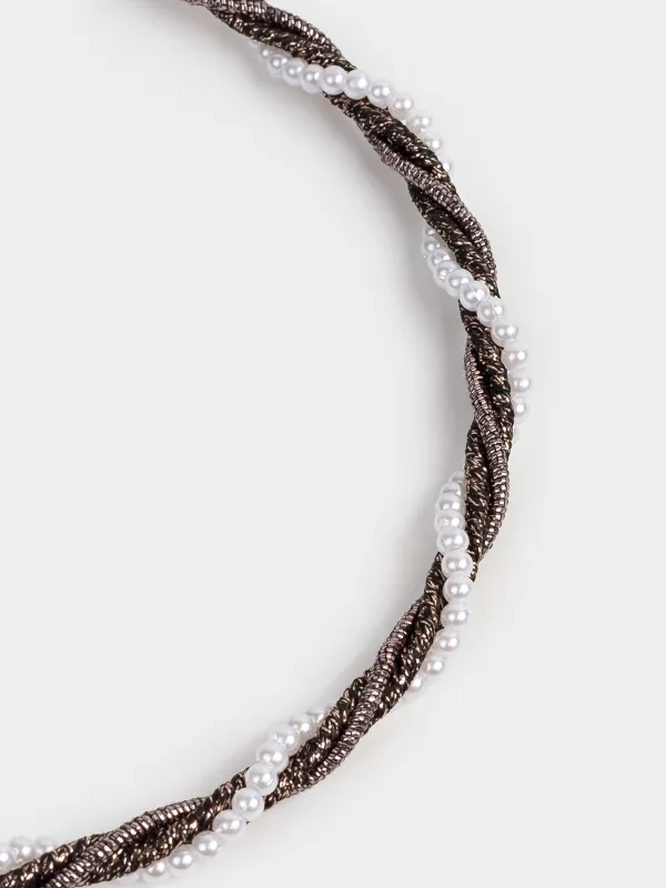 Шашқа арналған бау, 15х13 см, шыны/металл, қара, Hairstyle, image-4