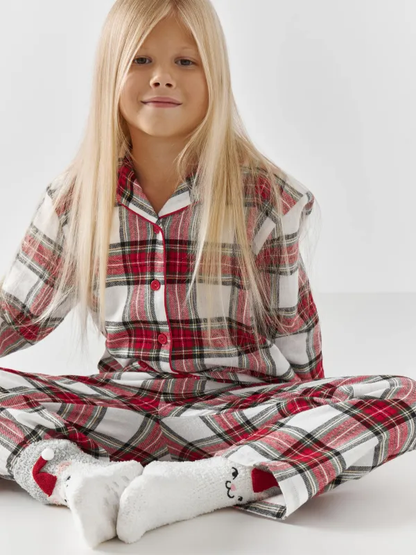 Носки детские, домашние, в коробке, полиэстер, серо-молочные, Кот в колпаке, Merry, image-3