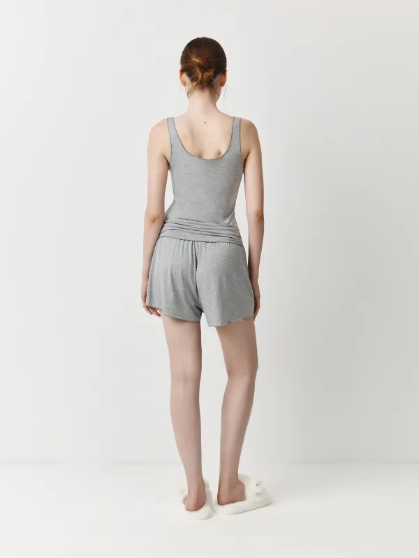 Әйелдер шорттары, үйге арналған, өлшемі L, вискоза/спандекс, сұр, Braith, image-3