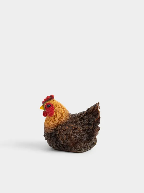 Мүсінше, 7 см, полирезин, қоңыр және қызғылт сары, Балапан, Easter pullet, image-4