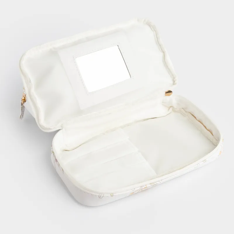 Косметичка, 24х13 см, с нижним отделением, полиуретан, белая, Мимоза, Isadora, image-6