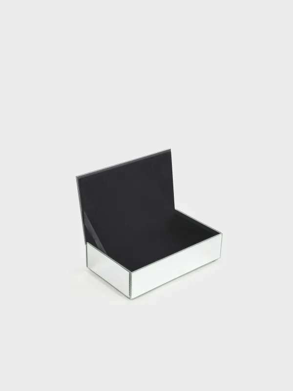 Зергерлік қорап, 15х9 см, шыны, айна, Алтын гүл, Glossy, image-3