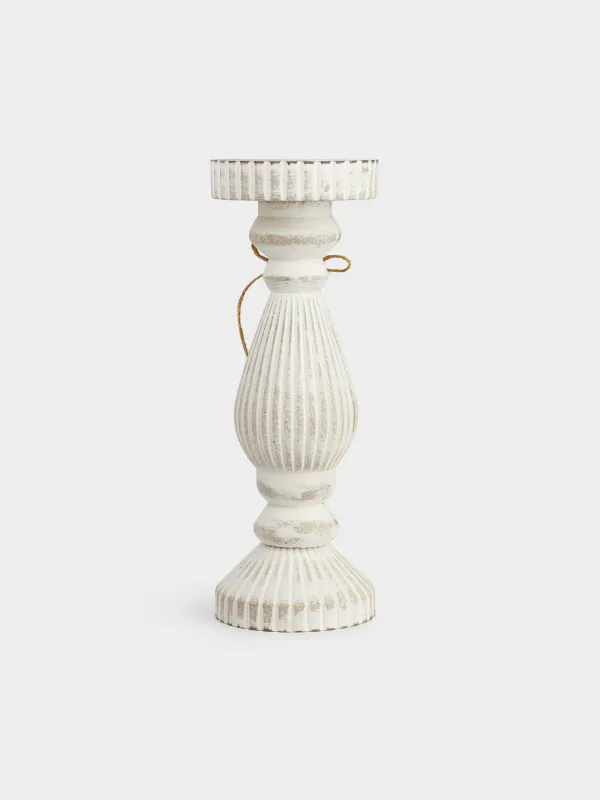 Шам ұстағыш, 26 см, аяғы, ағаш, ақ, Ethno, image-1