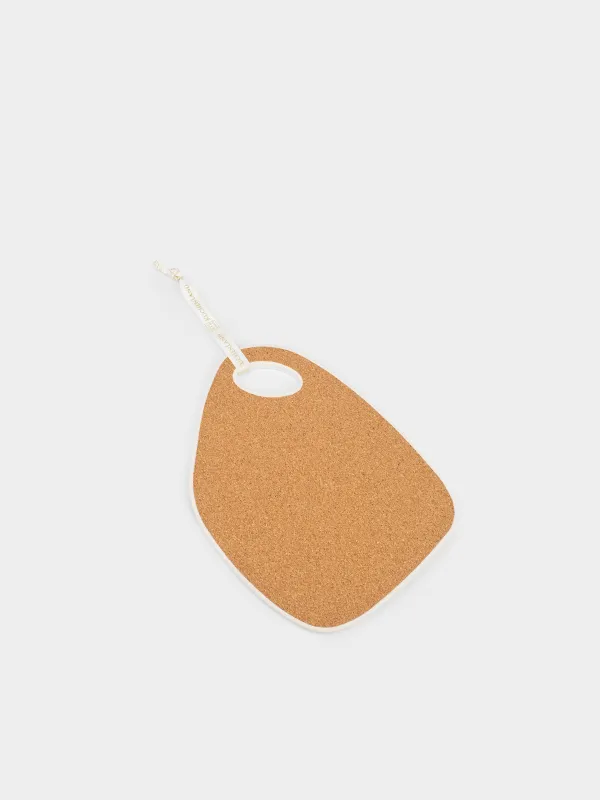 Подставка под горячее, 18х24 см, керамика/пробка, белая, Цветы, Florin, image-4