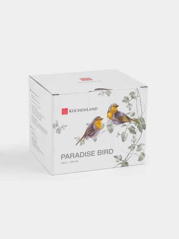 Саптыаяқ, 380 мл, фарфор F, алтын жиегі бар, Боялған малюр, Paradise bird, image-4