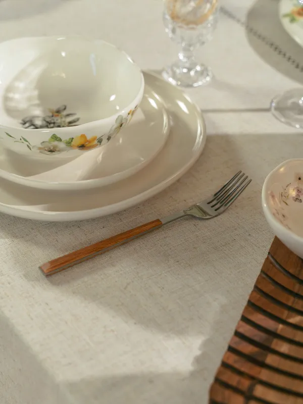 Дастархан, 170х250 см, полиэстер/зығыр, сарғылт-қоңыр, Hemstitch, image-3