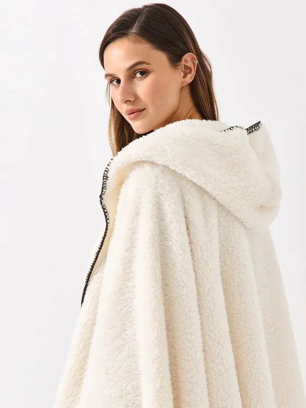 Пончо, молочное, Plush poncho, image-7