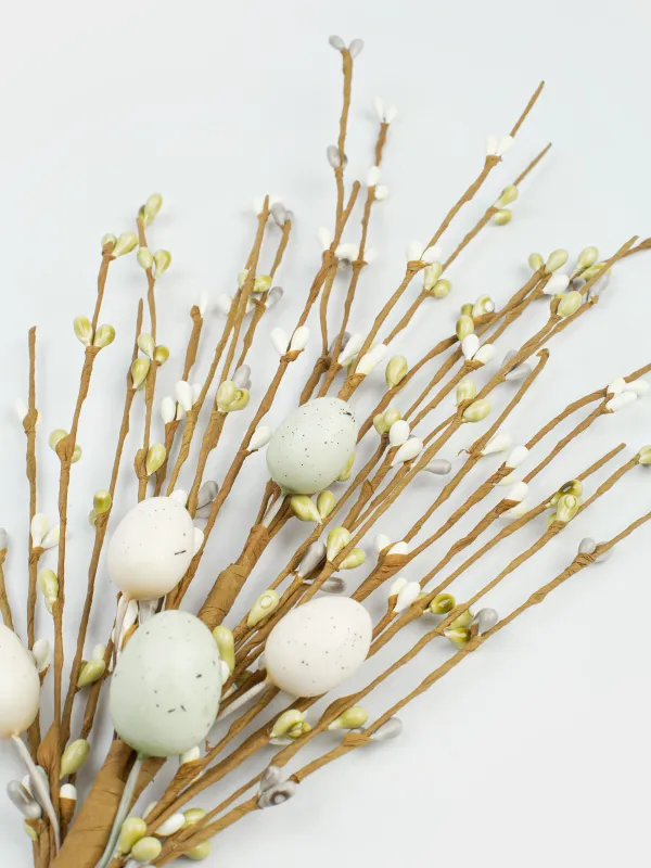 Ветка декоративная, 45 см, Ягоды и пасхальные яйца, Rustic Easter decor, image-1