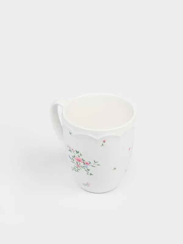 Саптыаяқ, 380 мл, 2 дана, фарфор N, ақ, Нәзік гүлдер, El floria, image-2