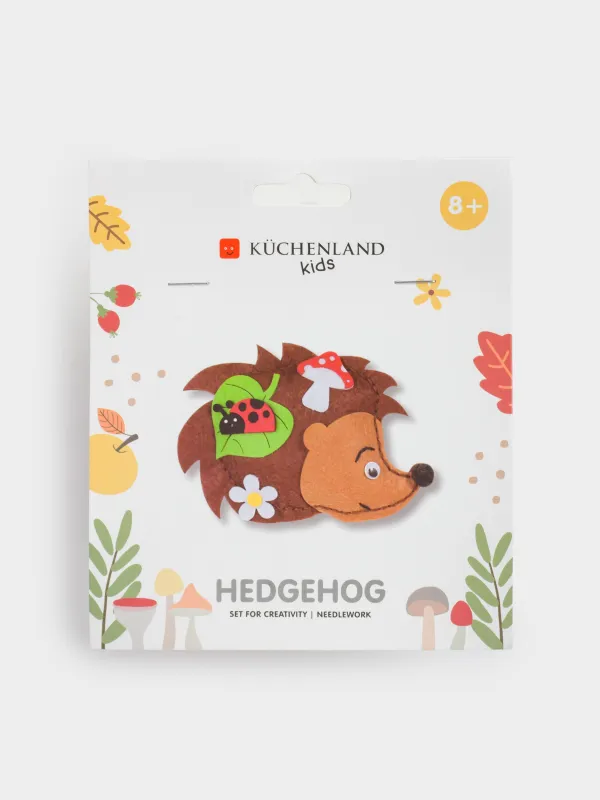 Шығармашылыққа арналған жиынтық, 13х15 см, қолөнер, киіз, салпыншақ, Кірпі, Creativity, image-0