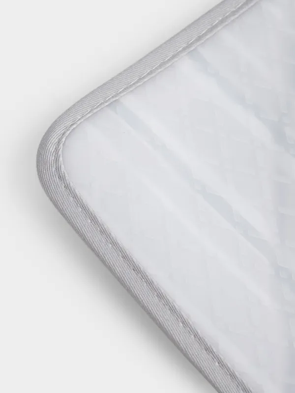 Қолғап ұстағыш, 18 см, силикон/мақта, шаршы, сұр, Жолақ, Bakery, image-3