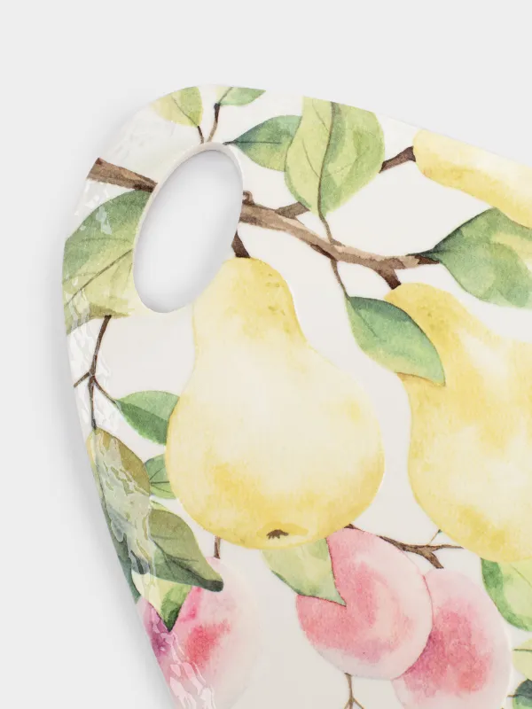 Ыстық тұғыры, 18х24 см, керамика/тығын, ақ, Алмұрт және шабдалы, Crumple print, image-2