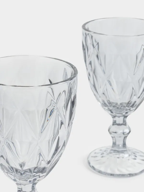 Шарап бокалы, 300 мл, 6 дана), шыны Р, сұр, Rhomb color, image-2