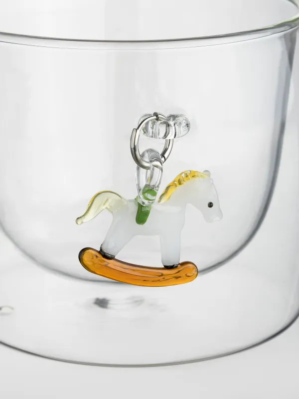 Кружка, 330 мл, стекло Б/металл, с подвеской, Лошадь, Air figure, image-4