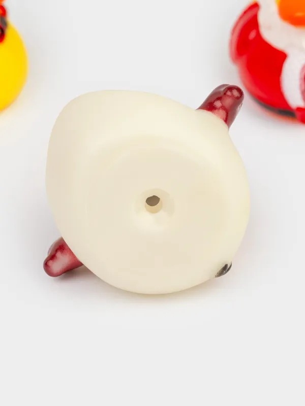 Игрушка для купания, 5 см, 3 шт, ПВХ, Утки в новогодних костюмах, Duck yellow, image-3