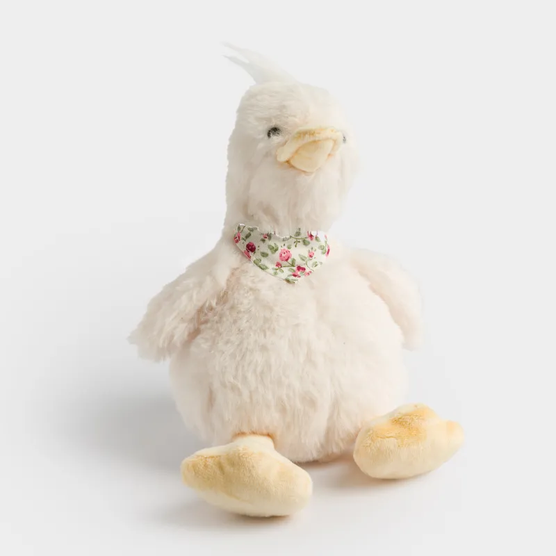 Игрушка, 19 см, мягкая, полиэстер, белая, Утенок, Duck toy, image-4