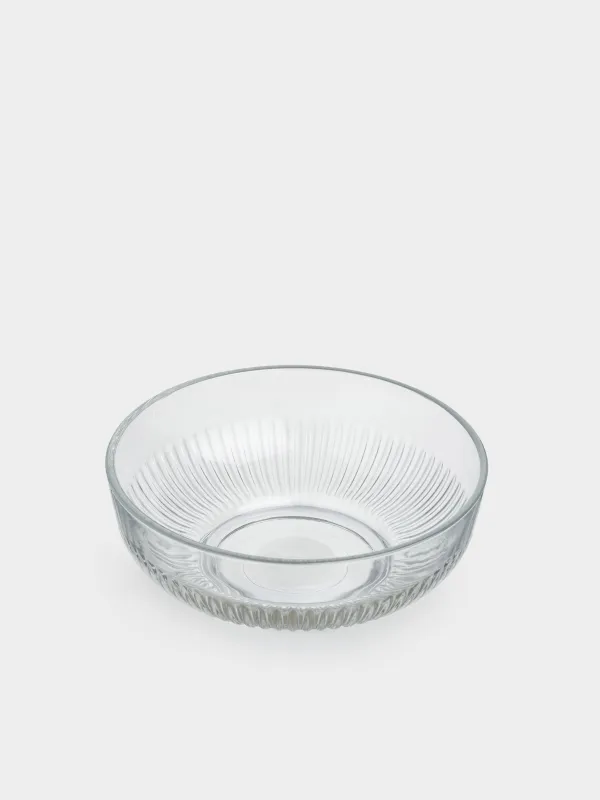 Салат ыдысы, 20х7 см, 1,4 л, қақпағы бар, шыны Р / пластик, Мадейра, image-3