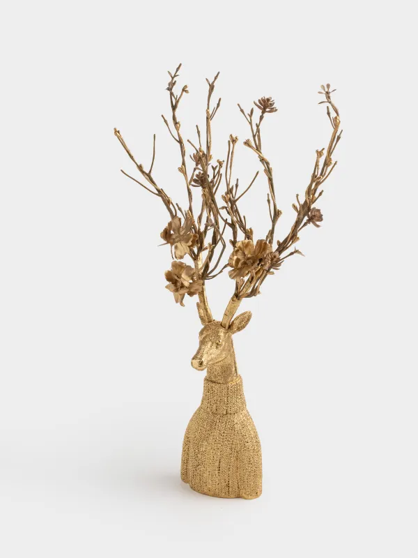 Мүсінше, 40 см, полирезин, қоңыр, Свитер киген бұғы, Deer, image-2