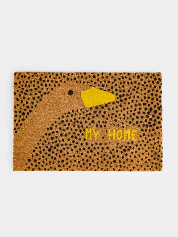 Коврик придверный, 40х60 см, кокос/ПВХ, коричневый, Гусь, Goose, image-0