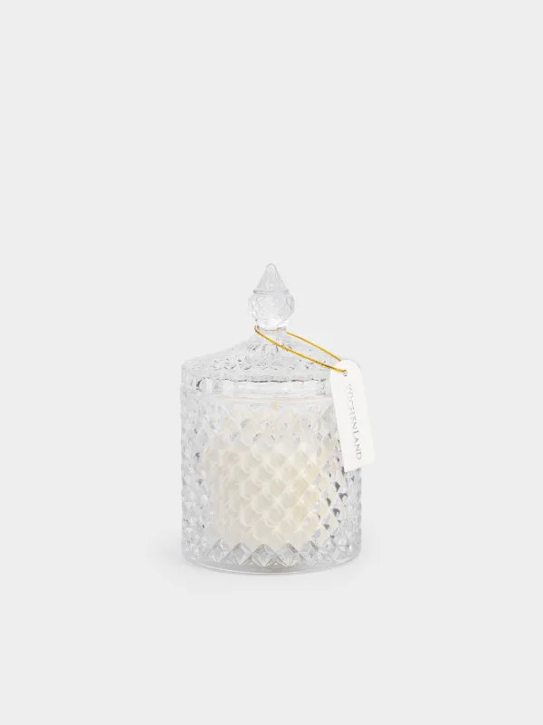 Свеча ароматическая, 13 см, в подсвечнике, с крышкой, стекло, Lime Basil, Odorous, image-0