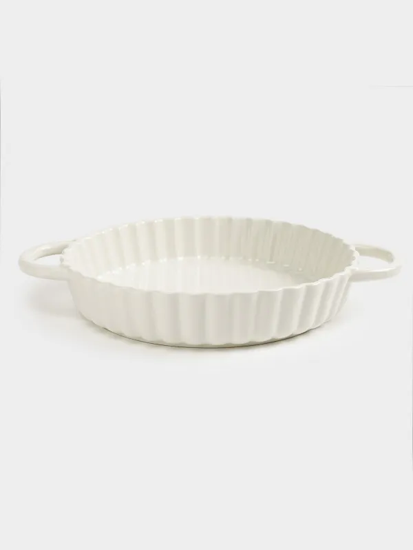 Форма для запекания, 28 см, керамика, круглая, молочная, Cakes ivory, image-1