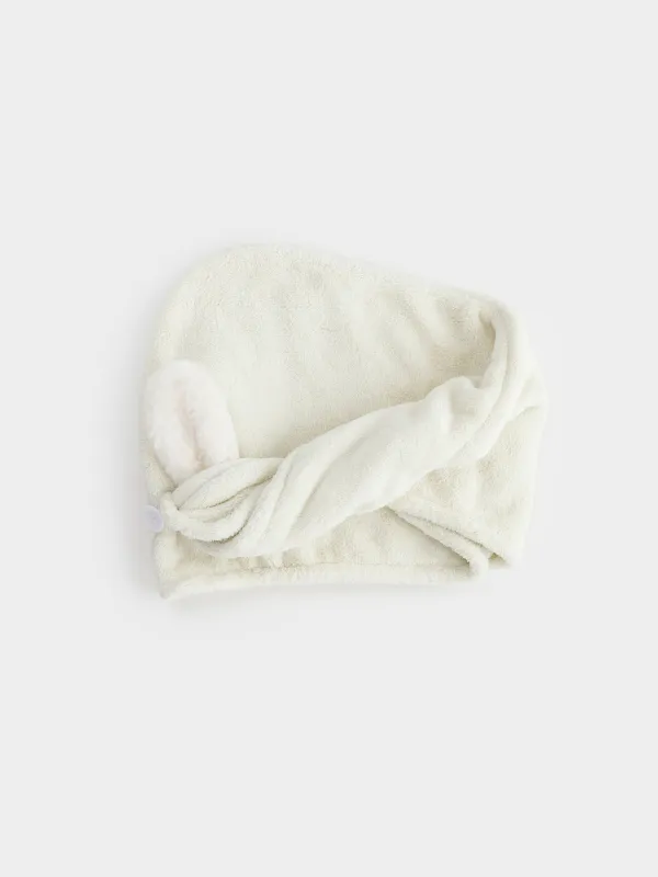 Балаларға арналған шашқа арналған орамал тақия, 53х24 см, жүн, сарғылт-қоңыр, құлақ, Teddy, image-0