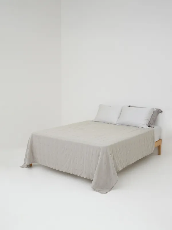 Төсек жапқыш, 220х240 см, сырылған, микрофибра, құм, Stitch, image-1