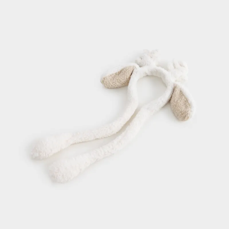 Сәндік жиек, 13х20 см, құлақтары көтеріледі, букле, сарғылт-қоңыр, Deer toy, image-1