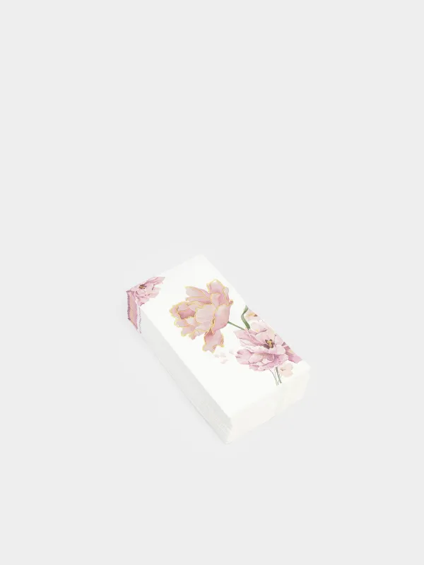 Қағаз майлықтар, 33х33 см, 20 дана, төртбұрышты, ақ, Үлкен гүл, Bloome, image-1