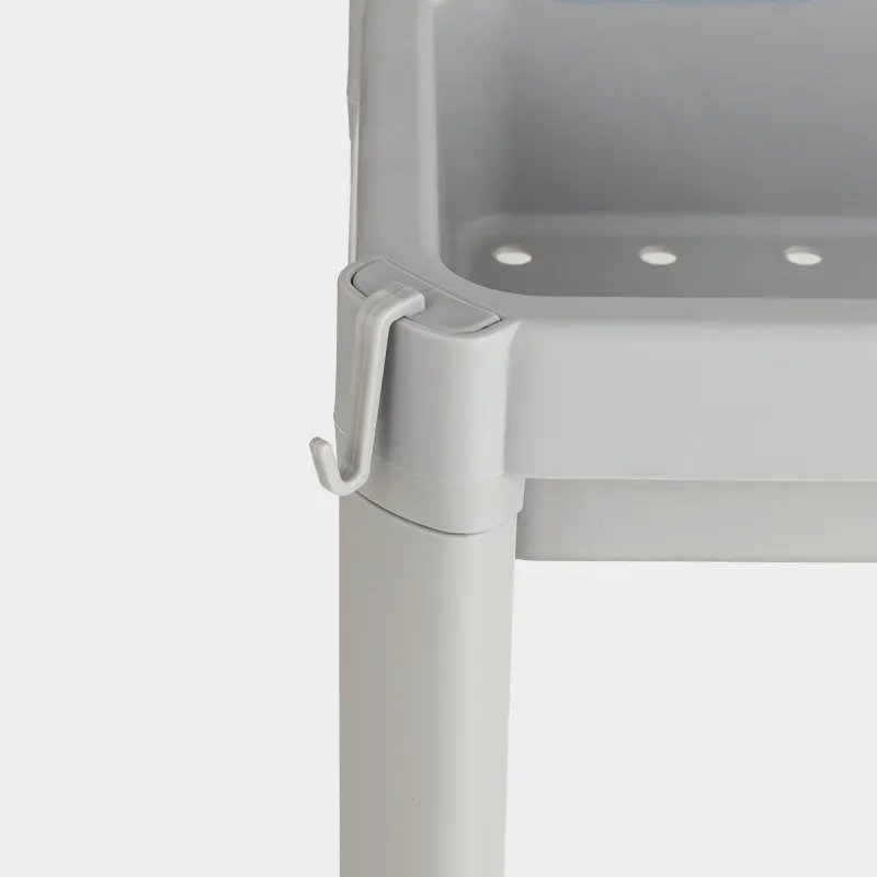 Сөре, 3 деңгейлі, 58х18х75 см, пластик, сұр, Grating, image-3