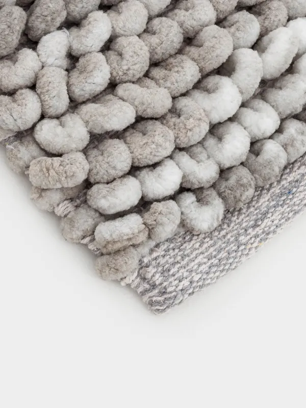 Кілем, 50х80 см, полиэстер / мақта, сұр, көпіршіктер, image-4