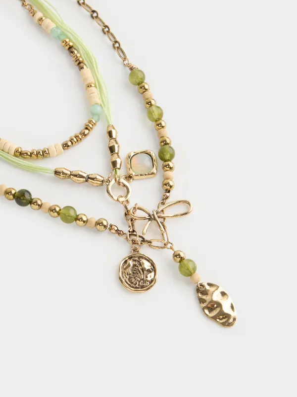 Цепочка, металл/полиэстер, Mineral, image-1