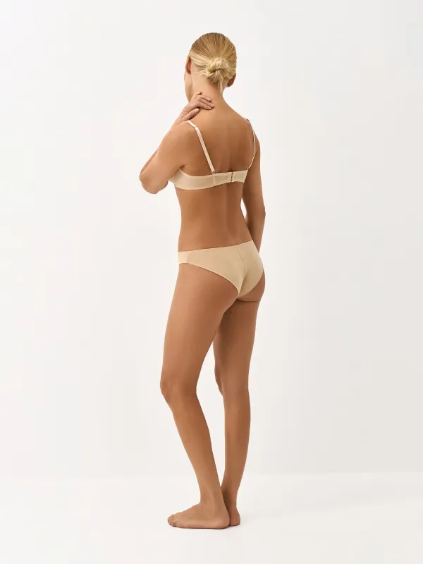 Бюстгальтер, өлшемі L, полиамид/эластан, сарғылт-қоңыр, Балконет, Edeminya, image-4