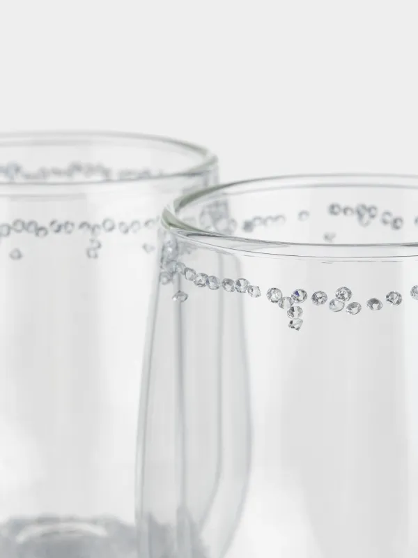 Стакан, 11 см, 300 мл, 2 шт, стекло Б, с кристаллами внутри, Air decor, image-4