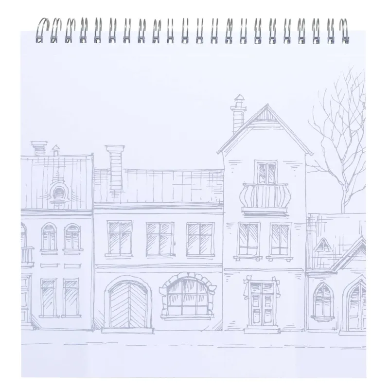 Бояуға арналған Альбом, 21х21 см, 24 парақ, сақиналарда, табиғат, Draw, image-1