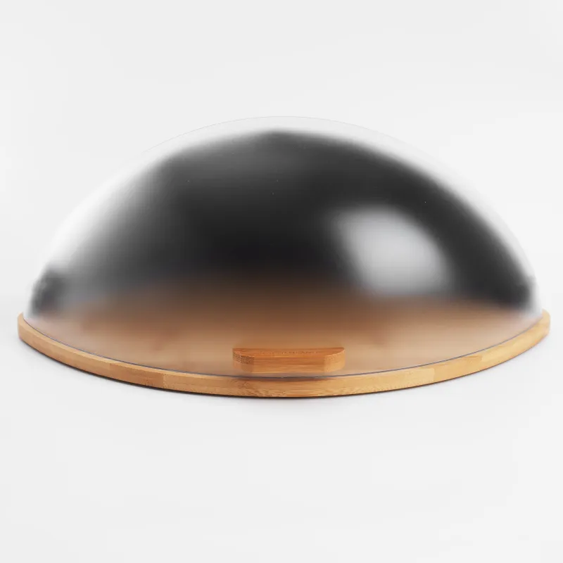 Хлебница, 44х28х15 см, пластик/бамбук, овальная, черная, Black style