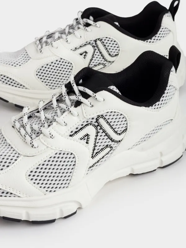 Әйелдер кроссовкалары, өлшемі 36, рюкзак қапшығы бар, полиэстер/ЭВА/ТПР, сұр-ақ, Rebeka, image-2