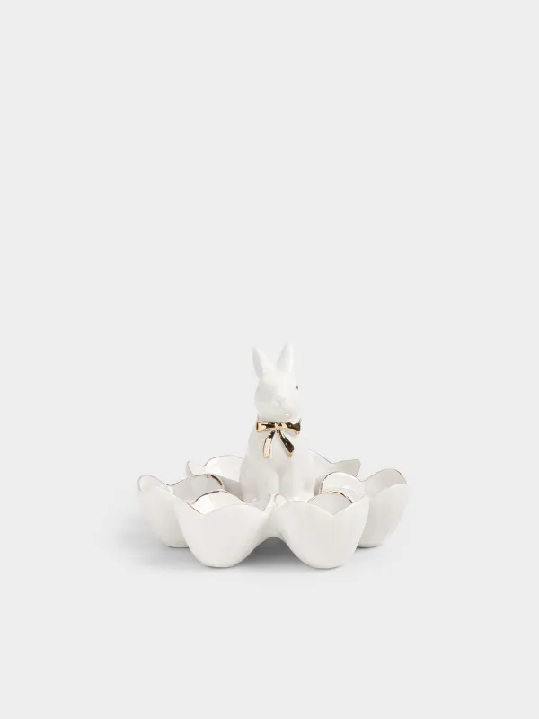 Блюдо пасхальное, 15 см, 6 отделений, Кролик, Rustic Easter, image-0