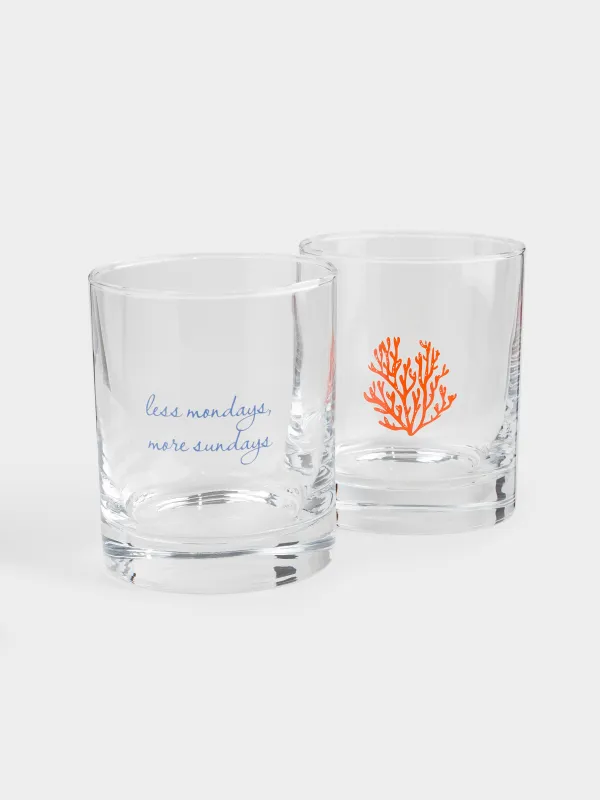Виски стақаны, 10 см, 340 мл, 2 дана, шыны, теңіз маржандары, Libona, image-3
