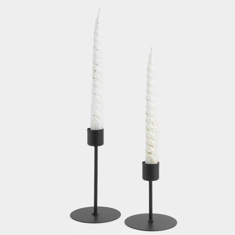 Шам, 20 см, 2 дана, жіңішке, ақ, алтын дақты, Шиыршық, Spiral shape, image-4